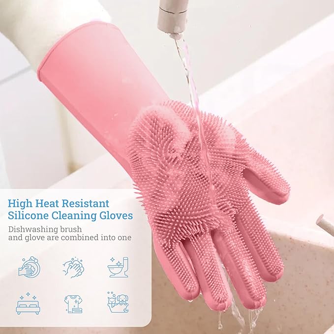 WATER PROOF DISHWASHING SILICONE CLEANING GLOVES