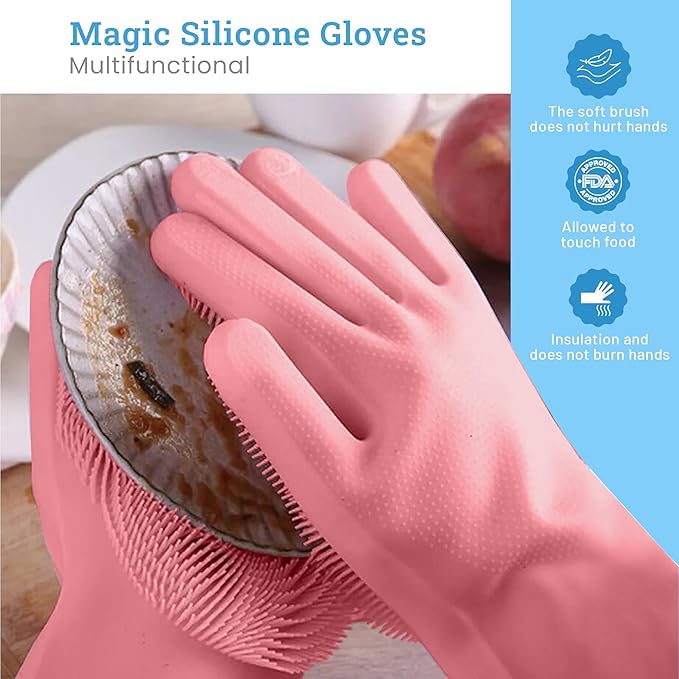 WATER PROOF DISHWASHING SILICONE CLEANING GLOVES